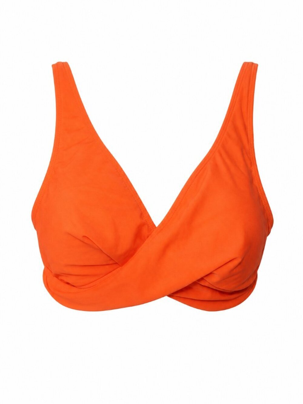 Cupshe Orange Twist Front Bikini Top XL | Vibrant Adjustable Swimwear Beach